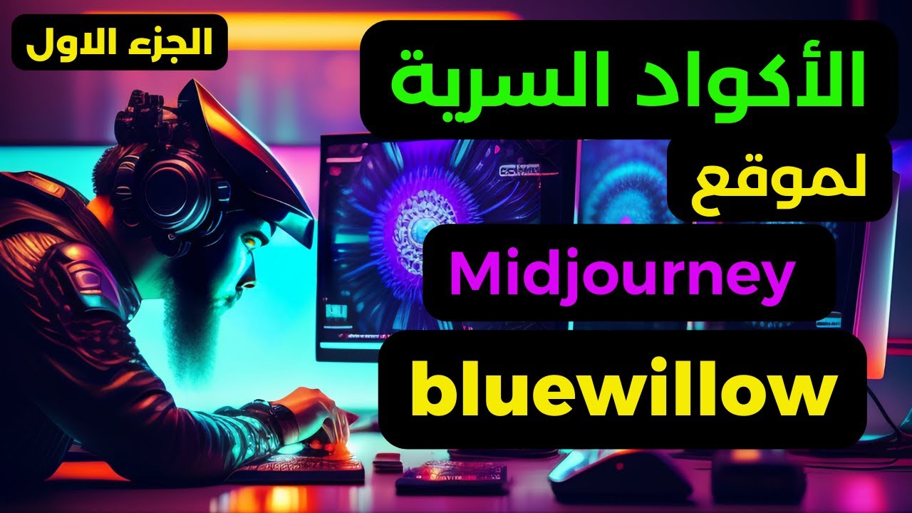 الاكواد السرية لموقع Midjourney  وموقع bluewillow