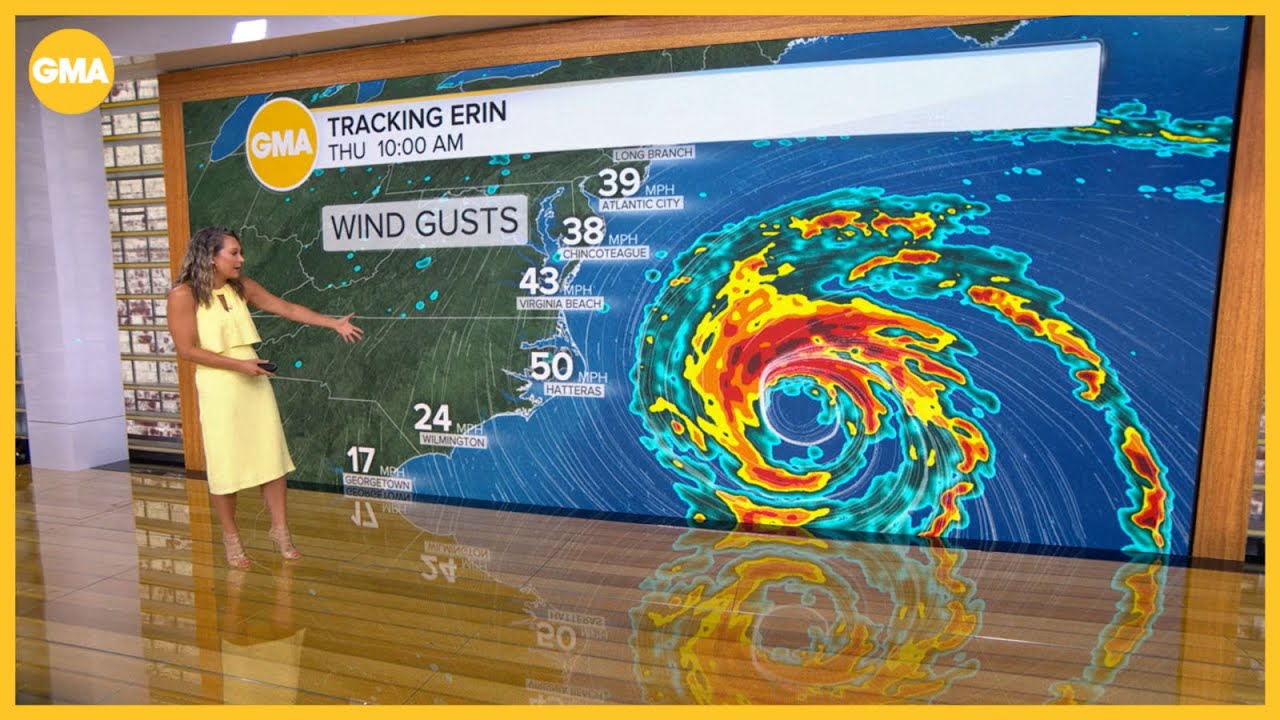 Hurricane Erin&rsquo;s latest path