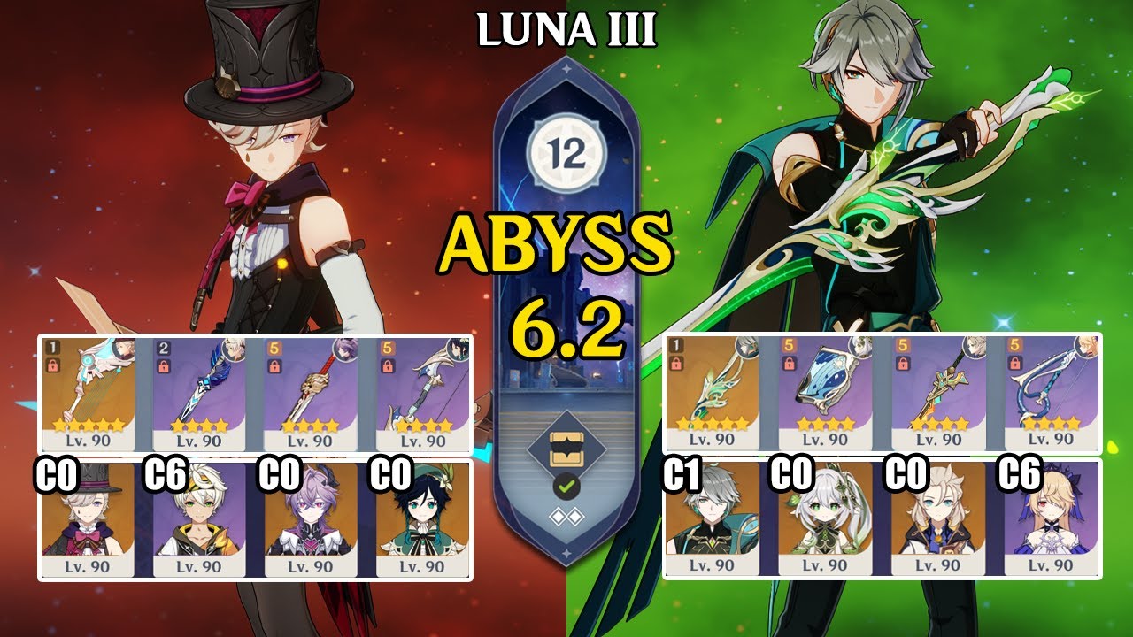C0 Lyney Durin Triple Pyro & C1 Alhaitham Spread | Spiral Abyss 6.2 | Genshin Impact 【原神】