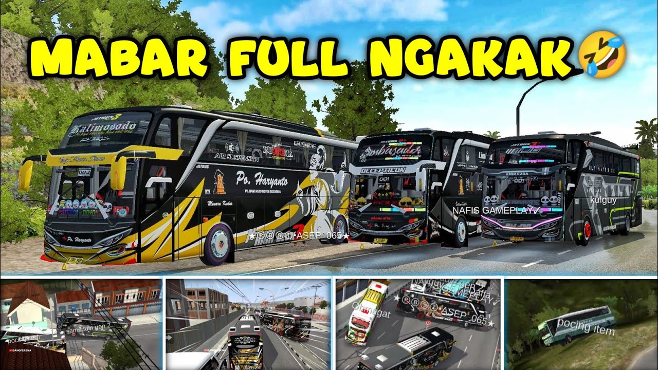 Mabar Bussid yang kocak gaming bareng member discord Bangferena || Meme BUSSID EXE