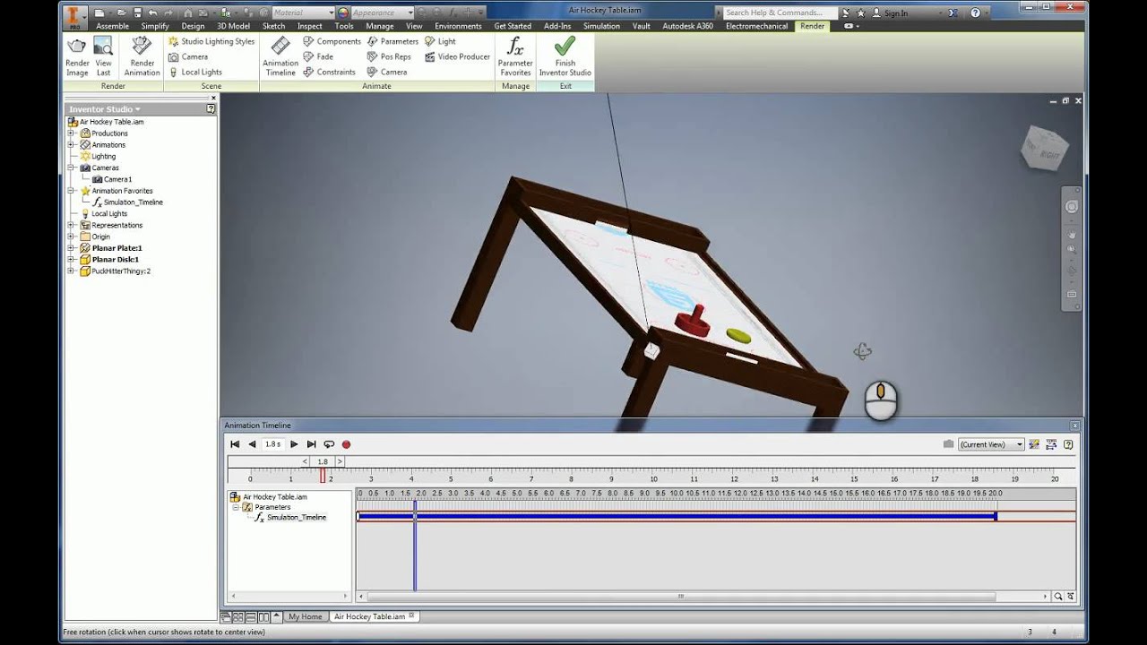 DYNAMIC SIMULATION TO INVENTOR STUDIO TUTORIAL.