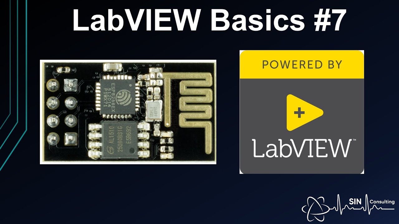 LabVIEW Basics #7 - ESP8266 ESP-01 TCP/IP Socket Server + LabVIEW TCP/IP Client + USB Programmer Mod