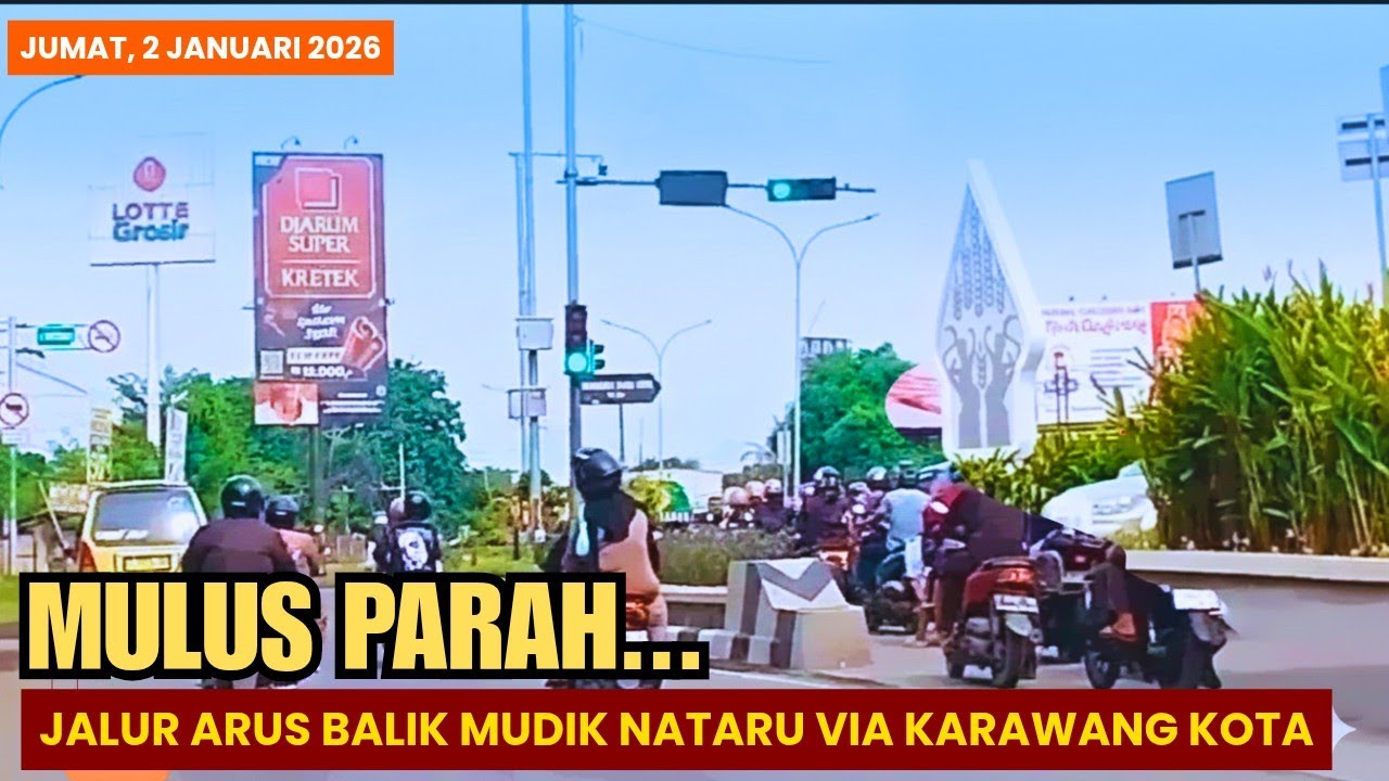 GAK NYANGKA‼️Jalur ALTERNATIF ARUS BALIK MUDIK Karawang Kota Kini Mulus Total | Klari - TanjungPura