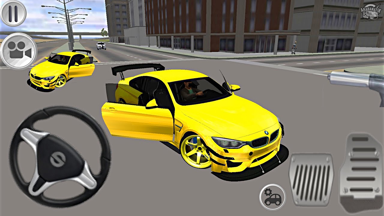 BMW M4 (Sarı) Arba S&uuml;r&uuml;ş Sim&uuml;lat&ouml;r Oyunu - M4 Driving Simulator #7 - Android Gameplay