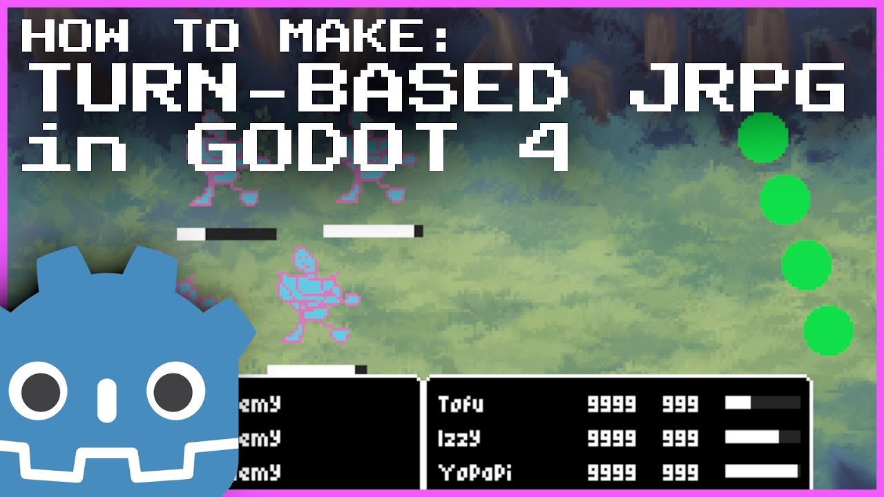 Как создать 2D-пошаговую JRPG в Godot 4 — Часть 1: Схема битвы, меню, графический интерфейс, руко...