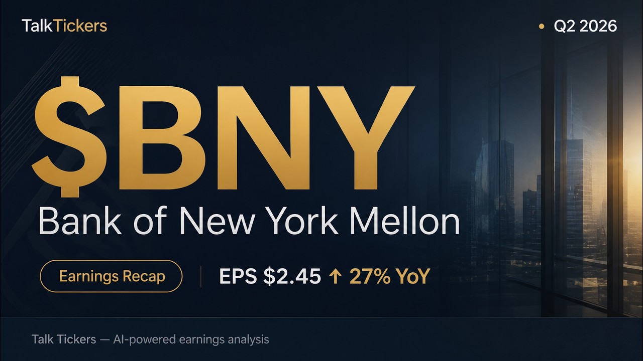 BNY Mellon Q2 2026 Earnings: AI, Digital Assets & Record Growth