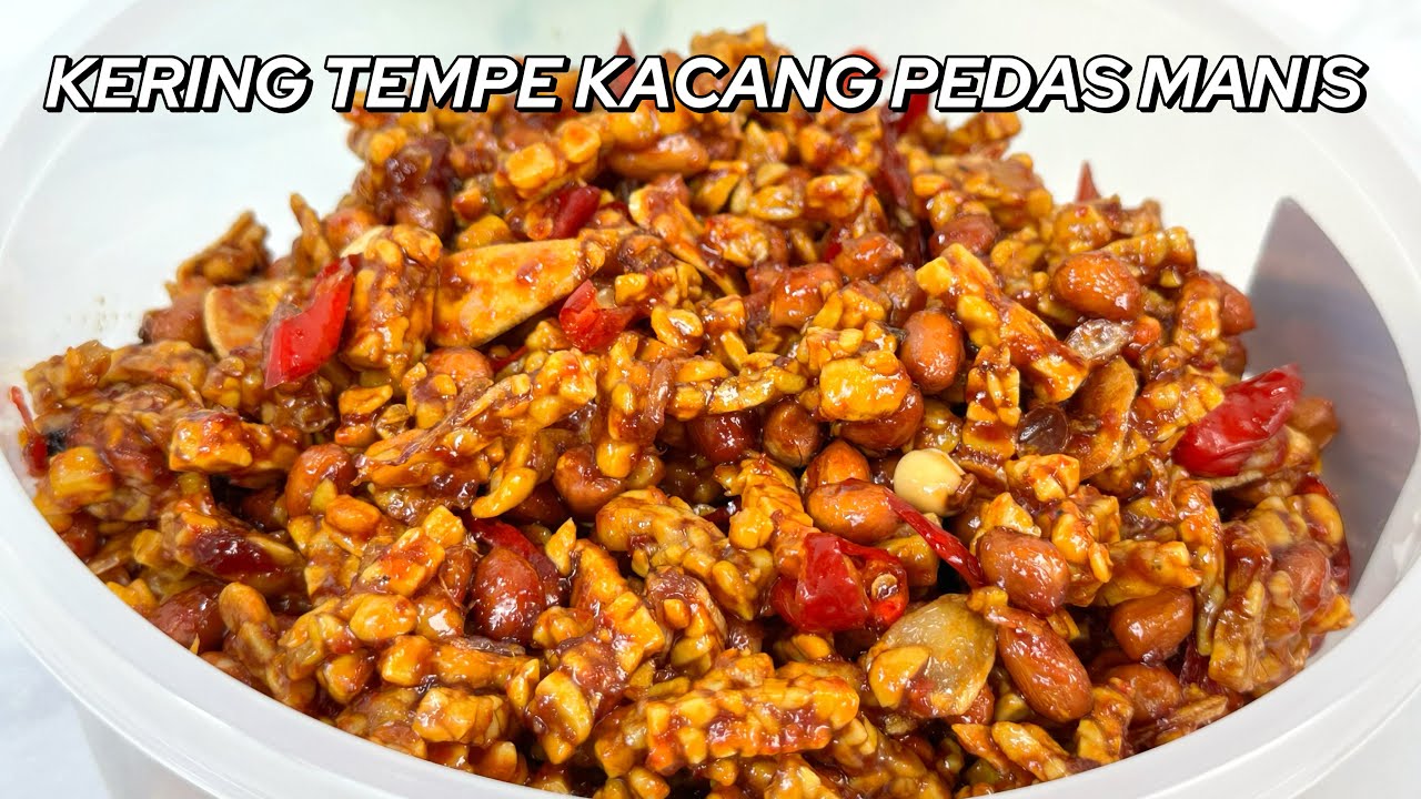 RESEP KERING TEMPE KACANG PEDAS MANIS 🤤 ENAK POLLL