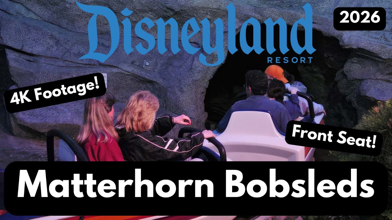 Matterhorn Bobsleds Disneyland 4K 2160p Front Seat Daytime