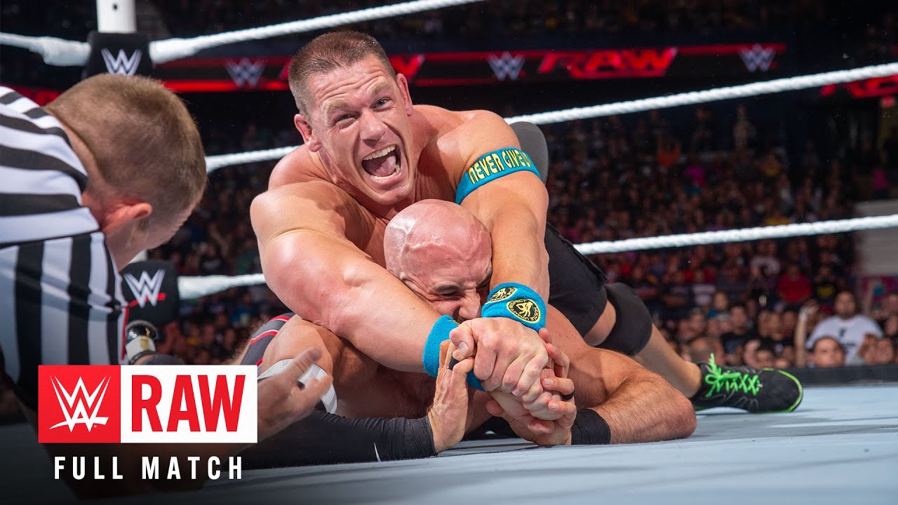ПОЛНЫЙ МАТЧ: Джон Сина против Сезаро – матч за титул чемпиона США: Raw, 6 июля 2015 г.