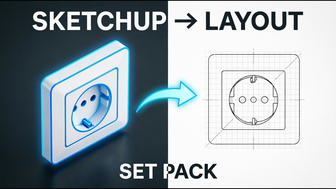 SketchUp &rarr; Layout: Готовые розетки за 7 минут | SET PACK