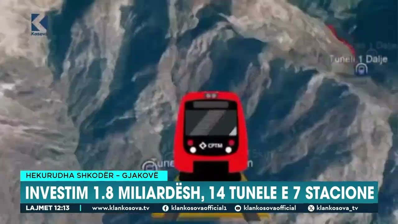 Hekurudha Shkodër – Gjakovë / Investim 1.8 miliardësh, 14 tunele e 7 stacione