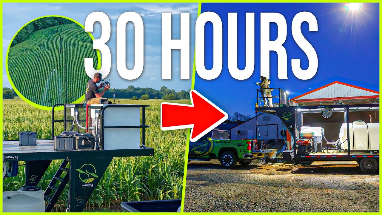 Day & Night Spray Drone Ops: 30-Hour Shift for Corn & Beans Fungicide!