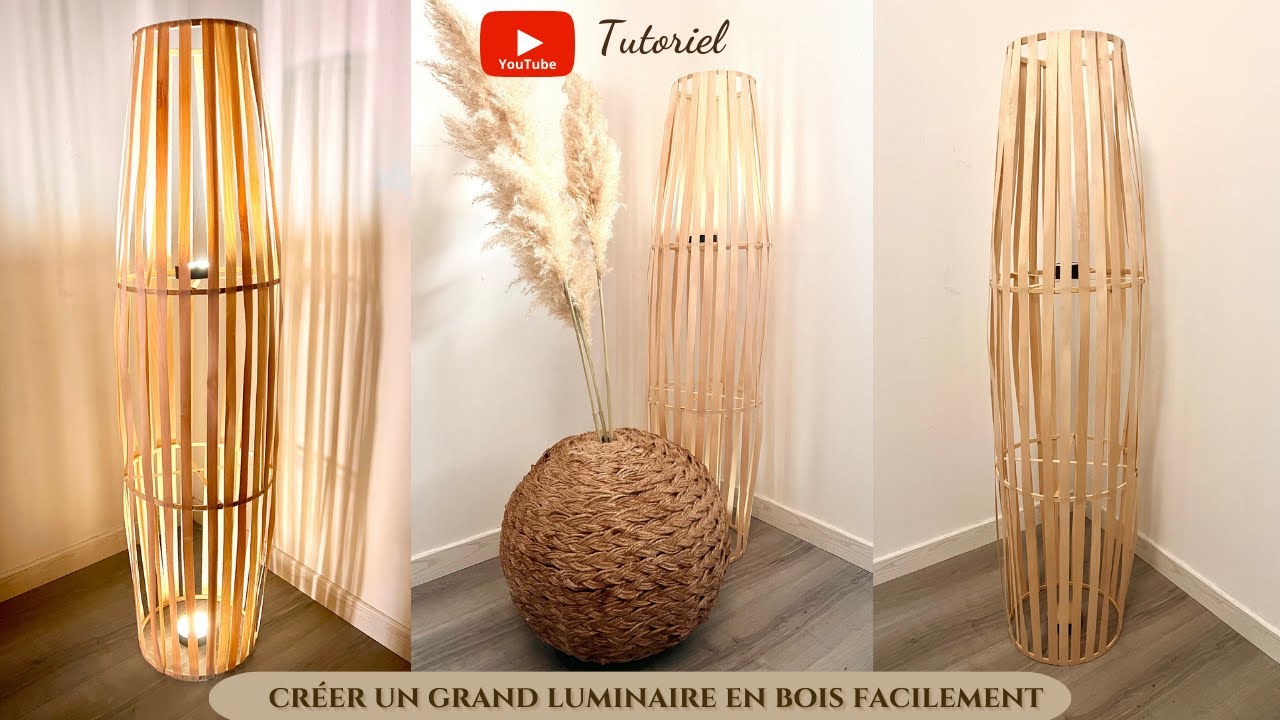 DIY TUTO : CREATION D&rsquo;UN JOLI LUMINAIRE / LAMPE EN BOIS