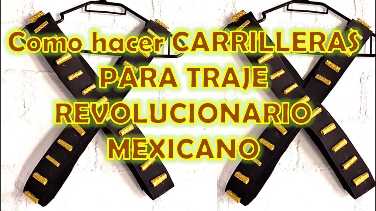 Cómo hacer CARRILLERAS PARA TRAJE REVOLUCIONARIO Mexicano