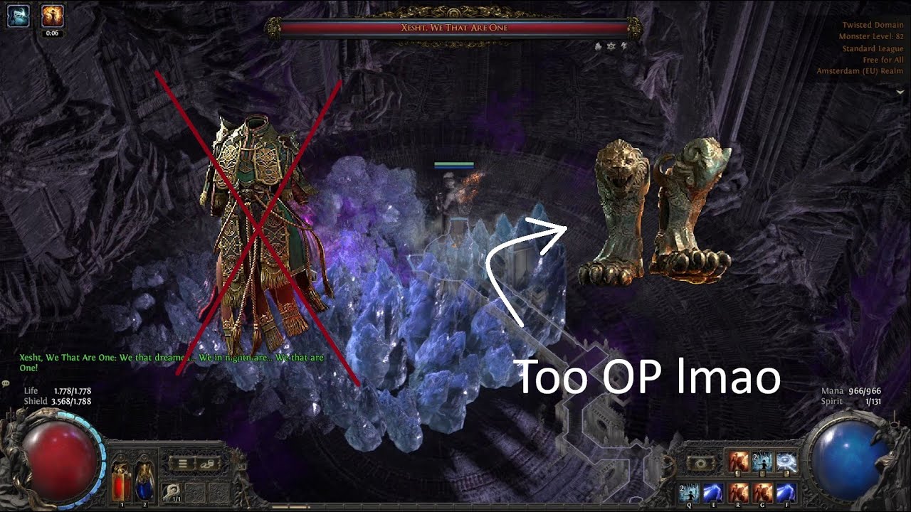 Xesht+4 oneshot - Trampletoe frostwall choir combo - NO Temporalis (path of exile 2)