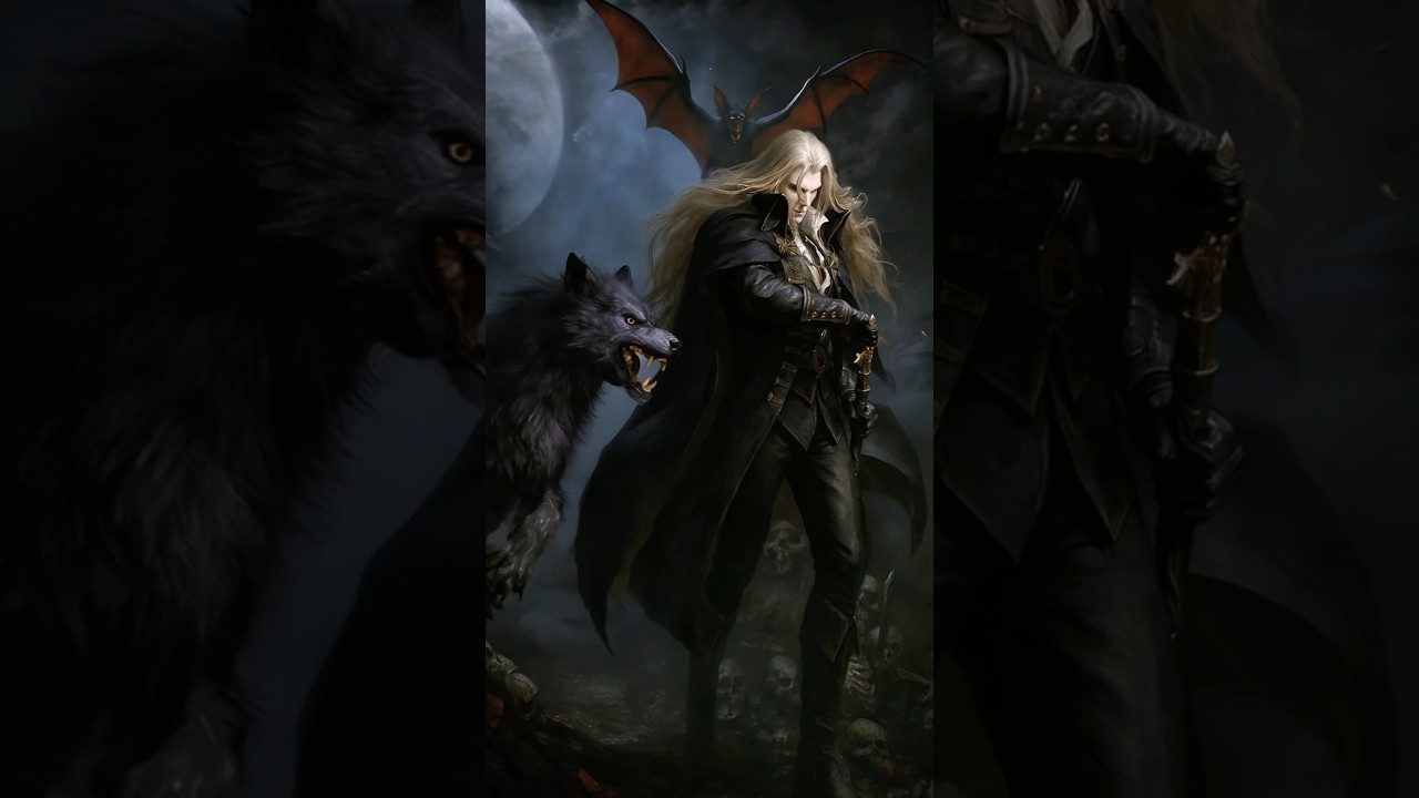 Half-vampire. Full vengeance. Alucard walks between light & darkness. #Alucard #vampirehunter #myth
