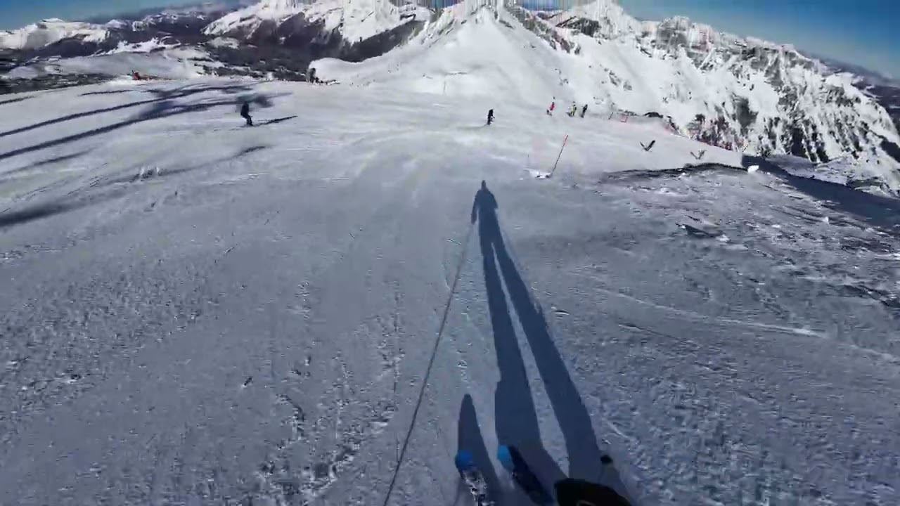 Full day skiing in Portes du Saleil on Feb 28 2025