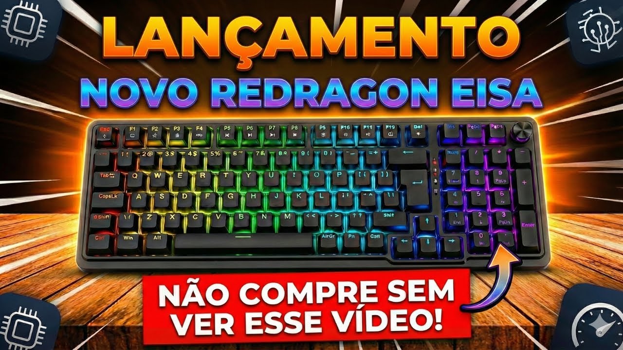 Novo Teclado Redragon Eisa Magnético 2026 (Análise Completa)