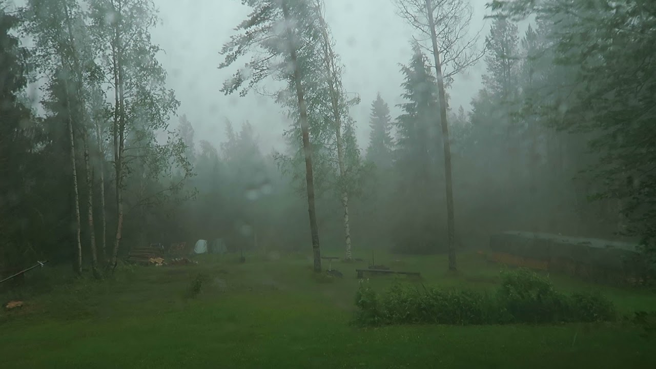 Hurja ukkosmyrsky Taivalkoskella 22.6.2021