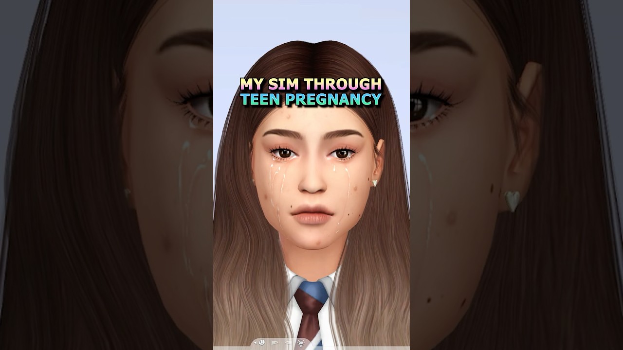 My Sim Through TEEN PREGNANCY... the end is... 😳#thesims sims4 #sims4cc #thesims #thesims4