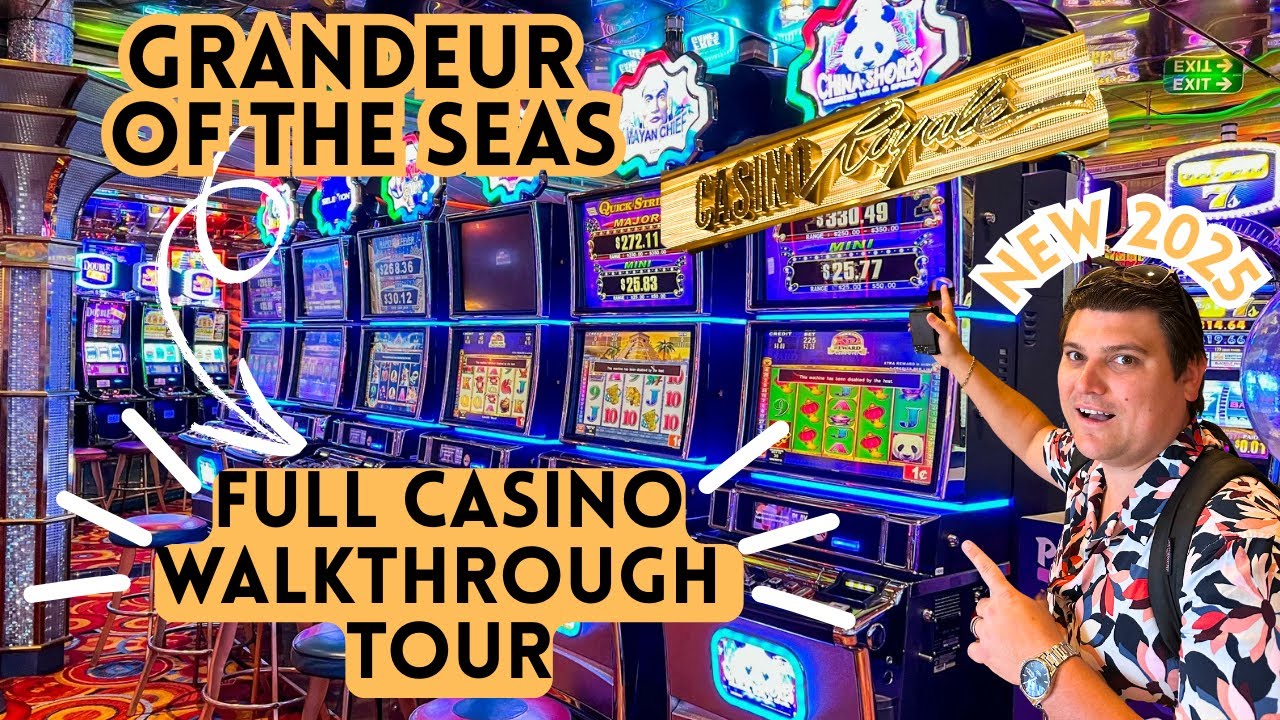 GRANDEUR Of The Seas Full CASINO Tour | ALL Slots & Table Games On Board | FULLY Narrated NEW Tour!!