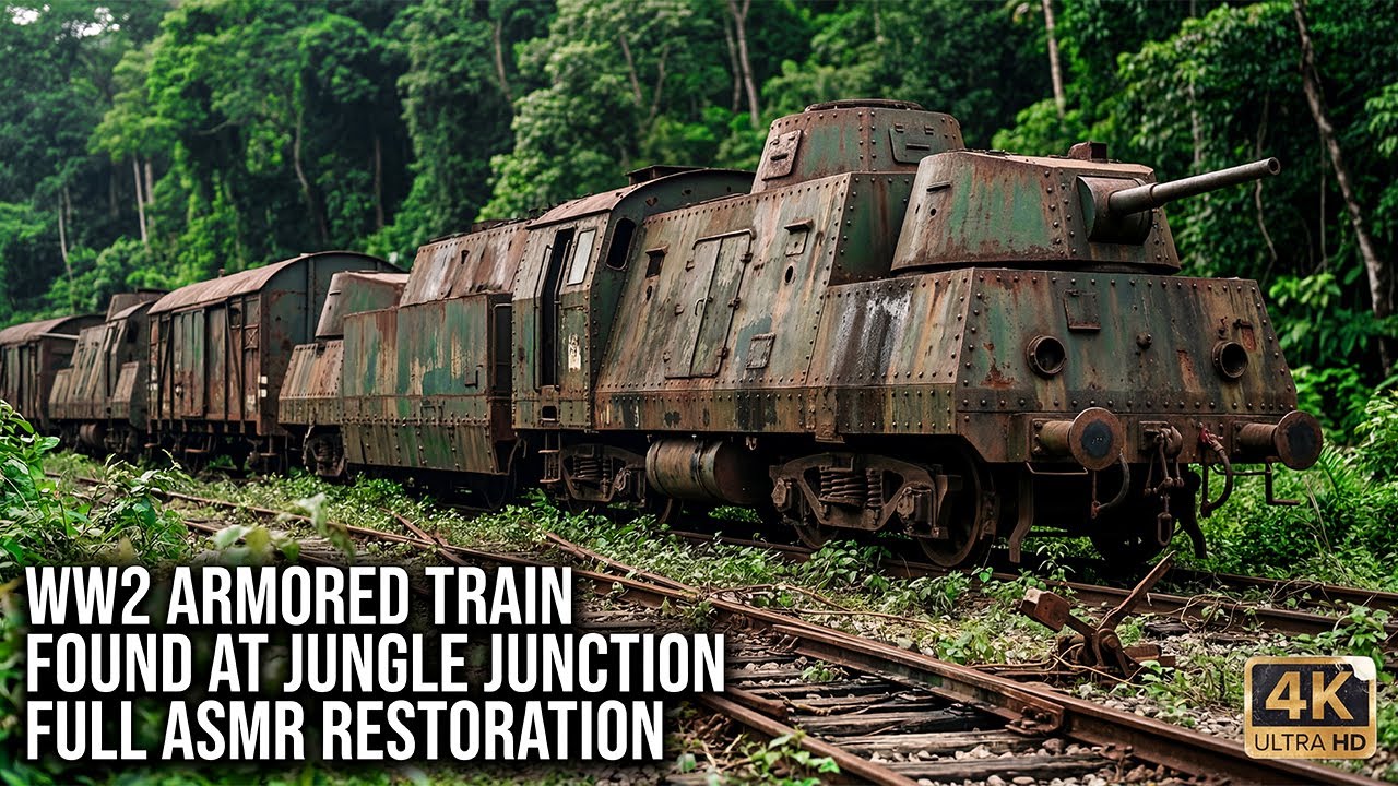 WW2 ARMORED TRAIN RESTORATION | MEGA GIANT NAZI ARMORED TRAIN REVIVAL – FULL ASMR REBUILD