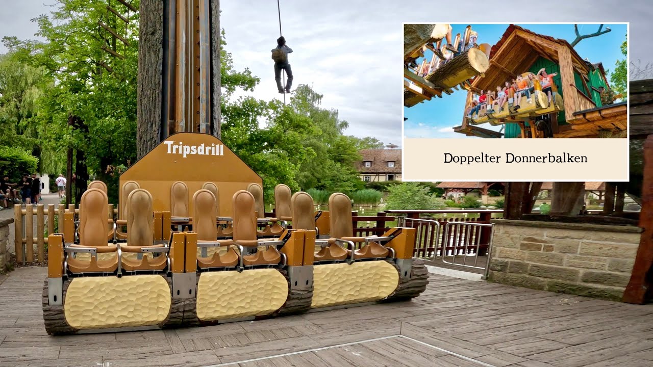 Doppelter Donnerbalken on-ride POV (乗車映像) / Erlebnispark Tripsdrill (ドイツ)