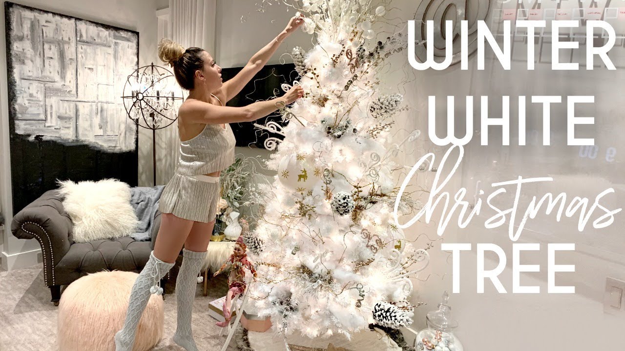 Christmas Decor Office Tour | Winter White & Gold Tree
