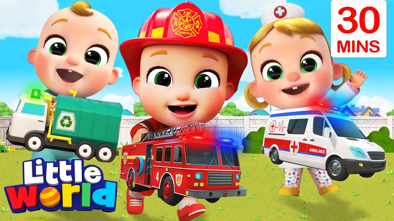 Garbage Truck, Firetruck, Ambulance Song + More Kids Songs & Nursery Rhymes by Little World