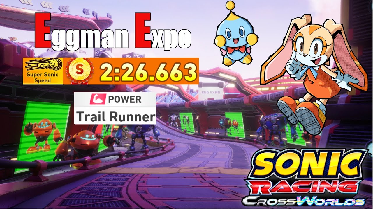 Sonic Racing Crossworlds - Eggman Expo S Rank - Power Car - Super Sonic Speed Time Trial