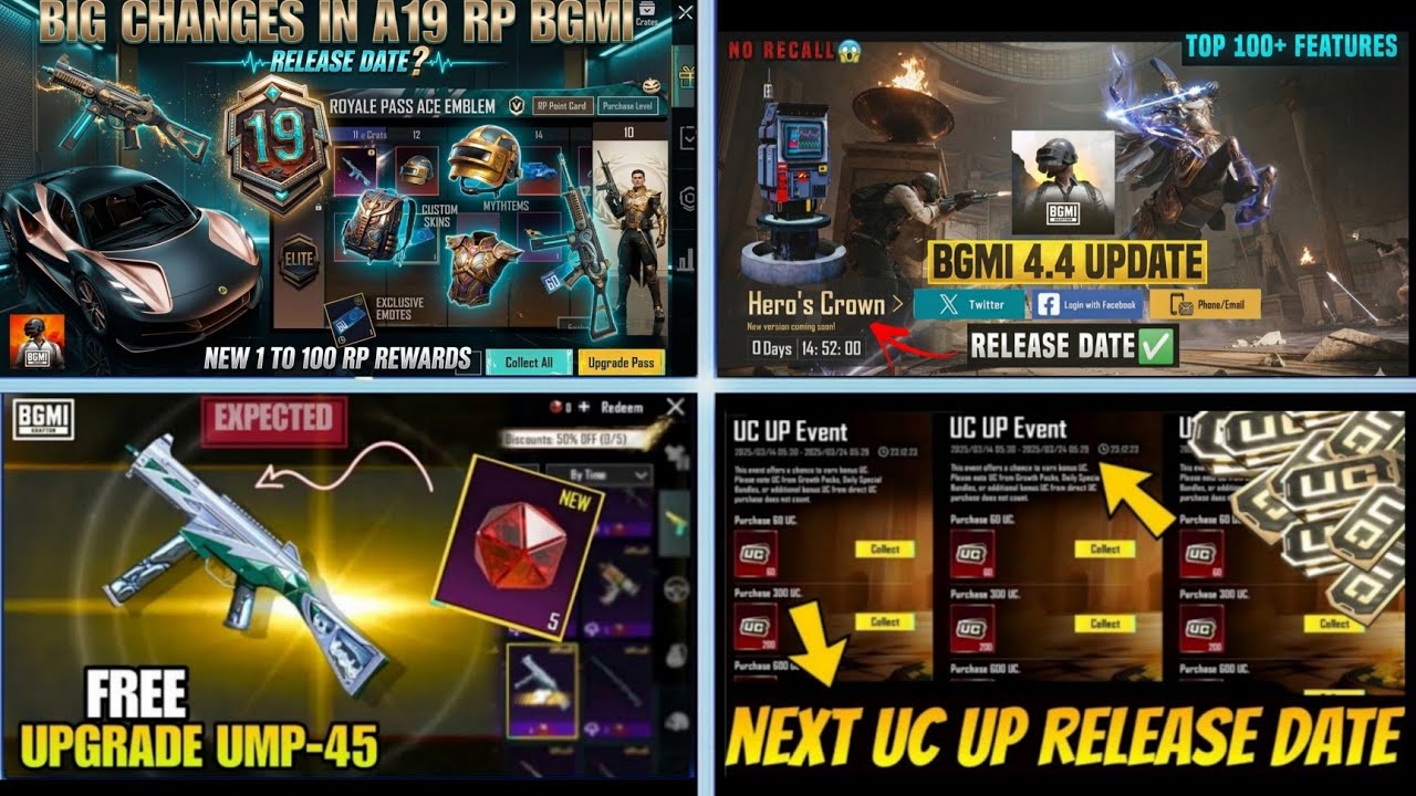 BGMI 4.4 😱 УЖЕ ЗДЕСЬ СЛЕДУЮЩЕЕ МИФИЧЕСКОЕ УЛУЧШЕНИЕ ОРУЖИЯ ДЛЯ КУЗНИЦЫ / ДАТА ВЫХОДА BGMI NEXT RP...