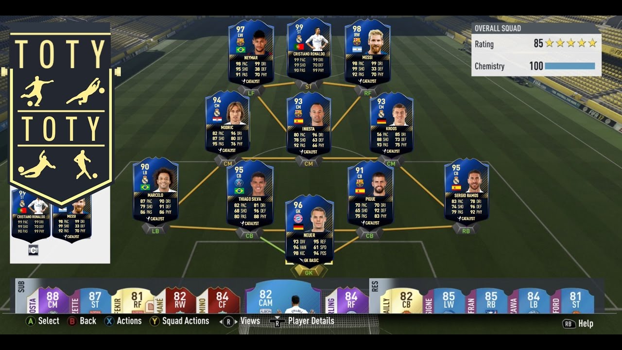 *LEAKED* 11 PLAYERS FOR TOTY REVEALED! 99 ST RONALDO!? - FIFA 17