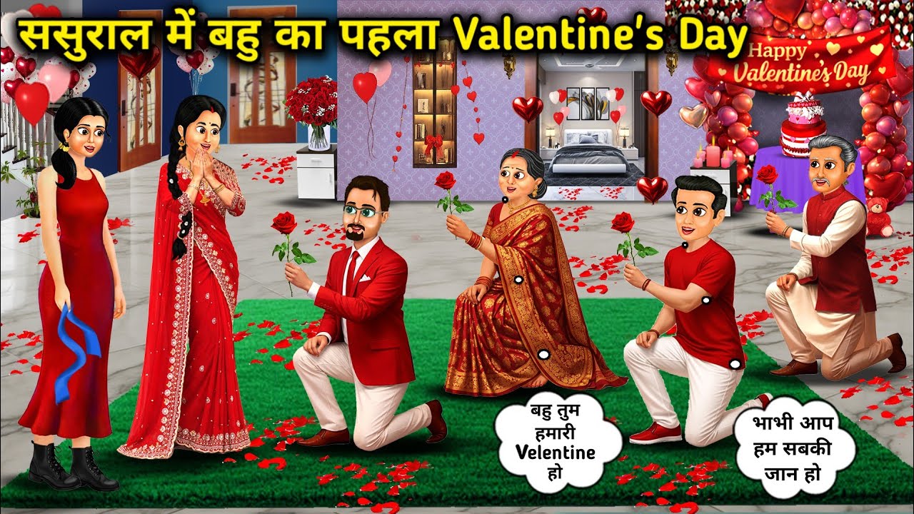 गरीब बहु का ससुराल में पहला वेलेंटाइनस दे।Poor Daughter In Law Her First Valentines Day At Her In