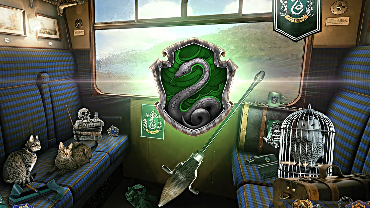 Hogwarts Express ◈ Slytherin Wagon Edition | Harry Potter inspired ASMR Ambience | Relax Train Ride