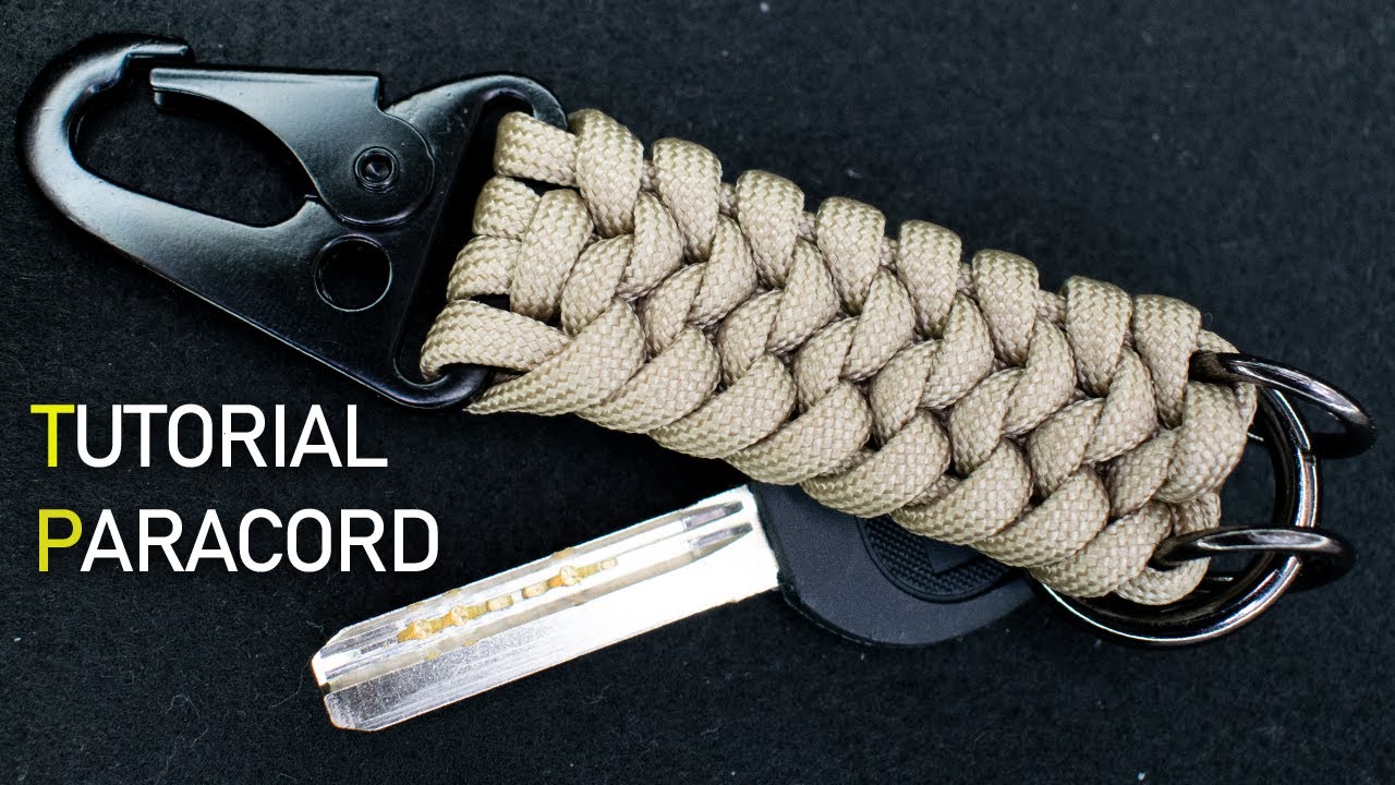 Llavero paracord nudo serpiente extendido muy fácil de hacer.