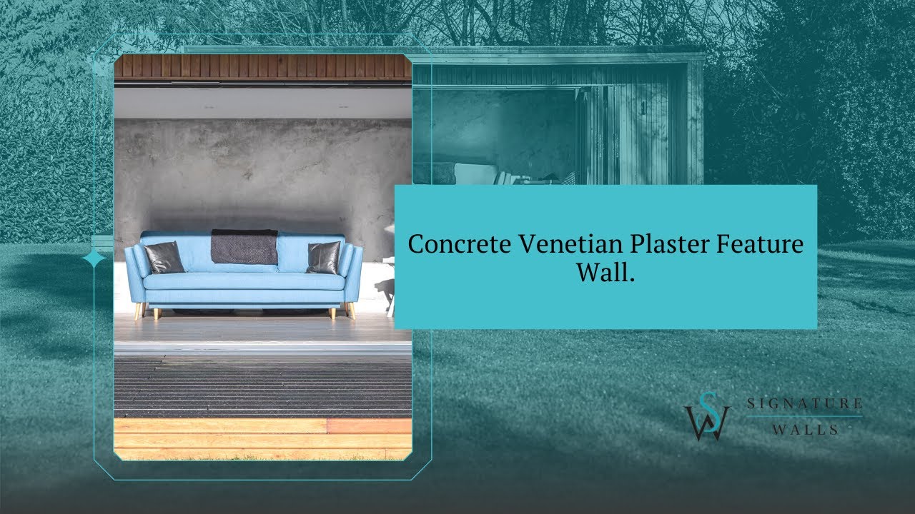 Concrete Venetian Plaster Wall With Texture & Polished Sections