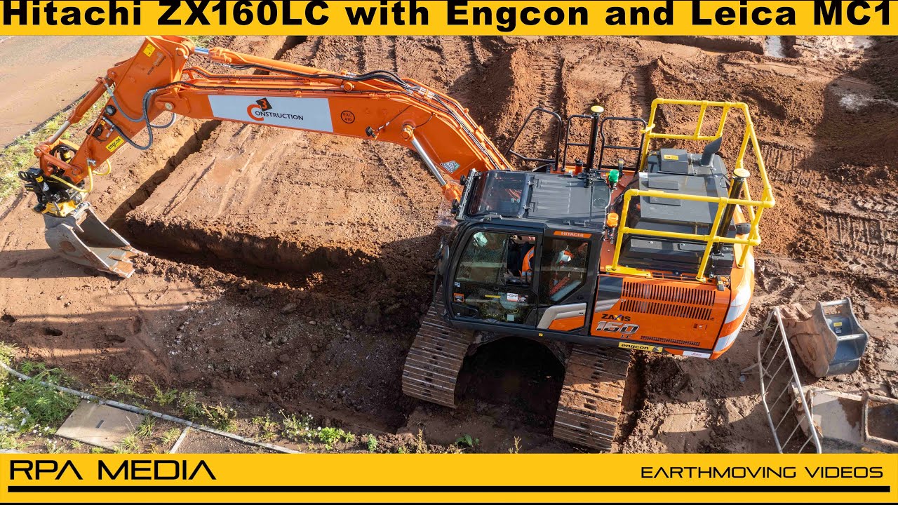 New Hitachi ZX160 with Engcon tiltrotator. #Hitachi #engcon