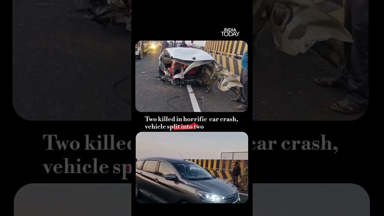 In a horrific car accident in Jetpur of Rajkot district, two people lost their lives | #CarCrash