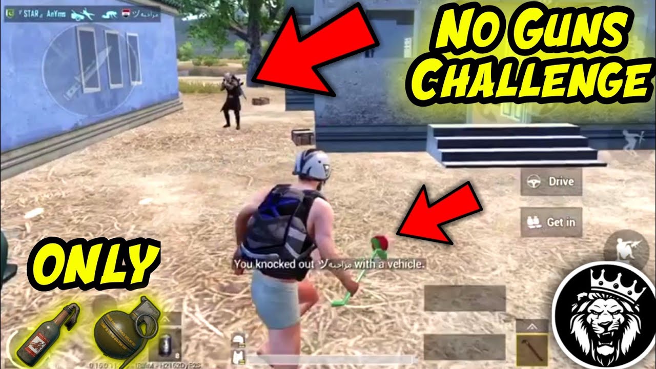 No Guns Challenge / Only Grenades and Molotov / Star Anonymous / PUBG MOBILE