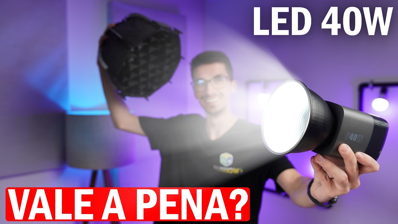 Como ter Iluminação para Fotos e Videos PROFISSIONAIS - LED 40W + Softbox Ulanzi AS-D30