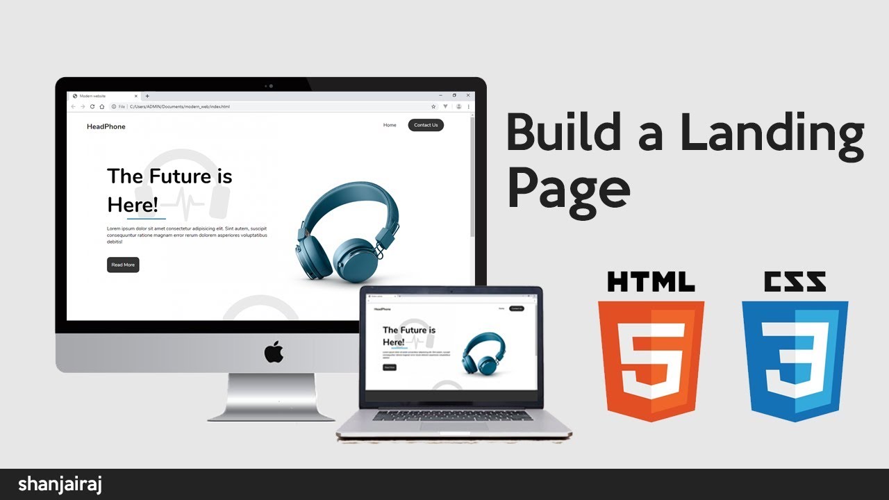 Product Landing Page Tutorial using HTML CSS | How to make a Landing Page | Shanjai raj