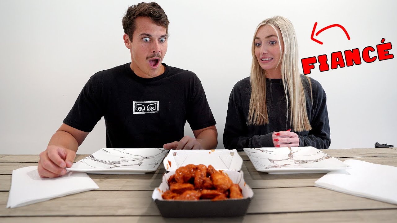 BLAZING HOT WING CHALLENGE WITH MY FIANCÉ!!