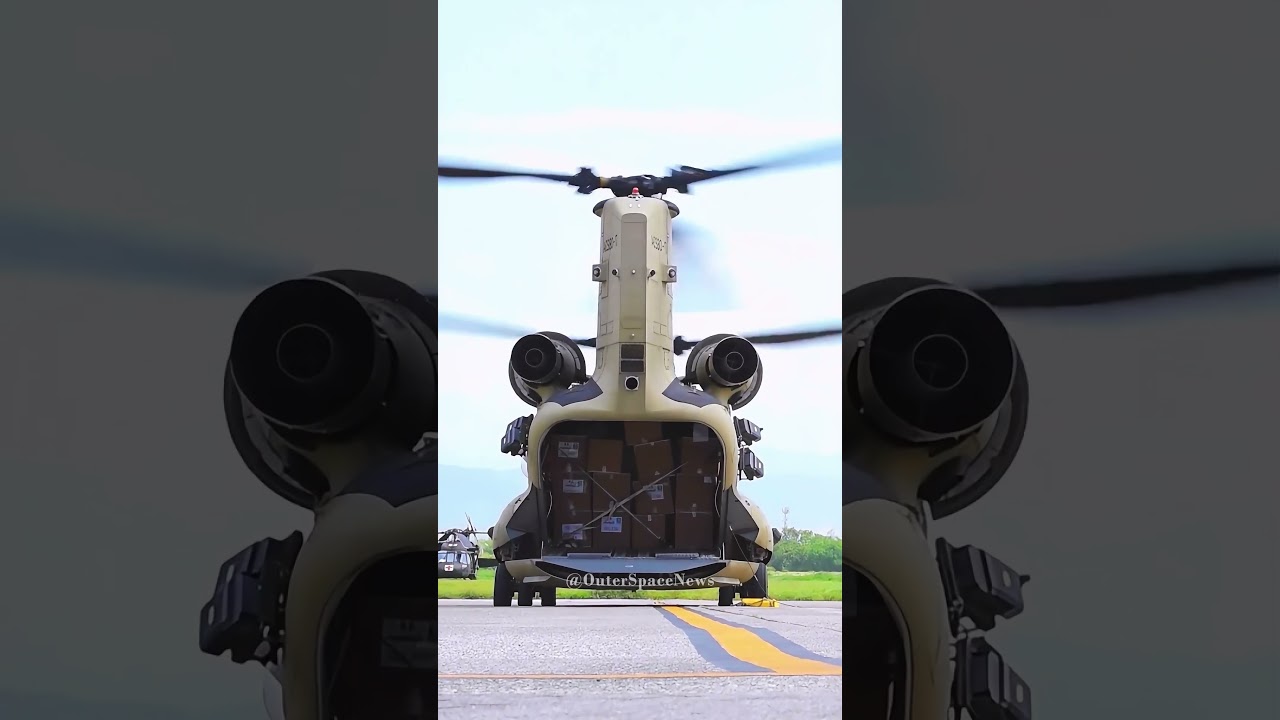 CH47 Chinook 'Flying Car' Heavy Transport Helicopter #usaf #usairforce