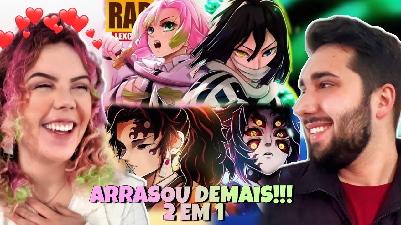 REACT | 2 EM 1|  Rap do Kokushibo e Yoriichi E Rap do Obanai e Mitsuri| LexClash, Rodrigo Zin e LYLO