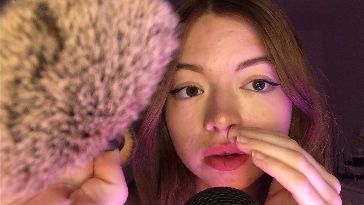 ~ ASMR FR ~ Bruits de bouche/mouth sounds and face brushing 👄 (visuels) #asmr