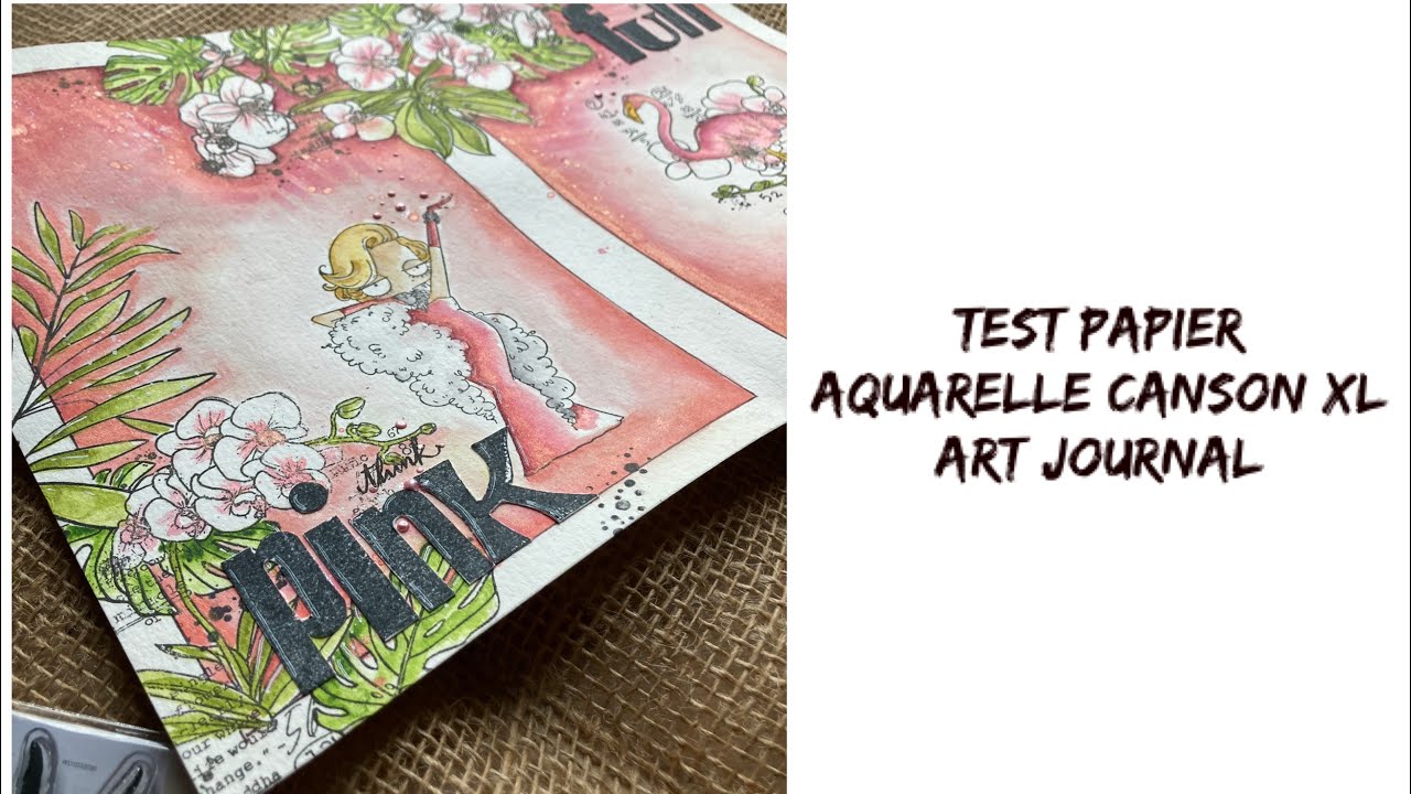 Tuto art journal aquarelle oddball aall and create, fée du scrap test papier canson xl aquarelle