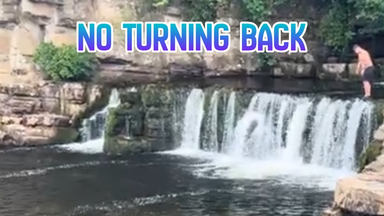 River Jumping at Richmond Falls on the River Swale