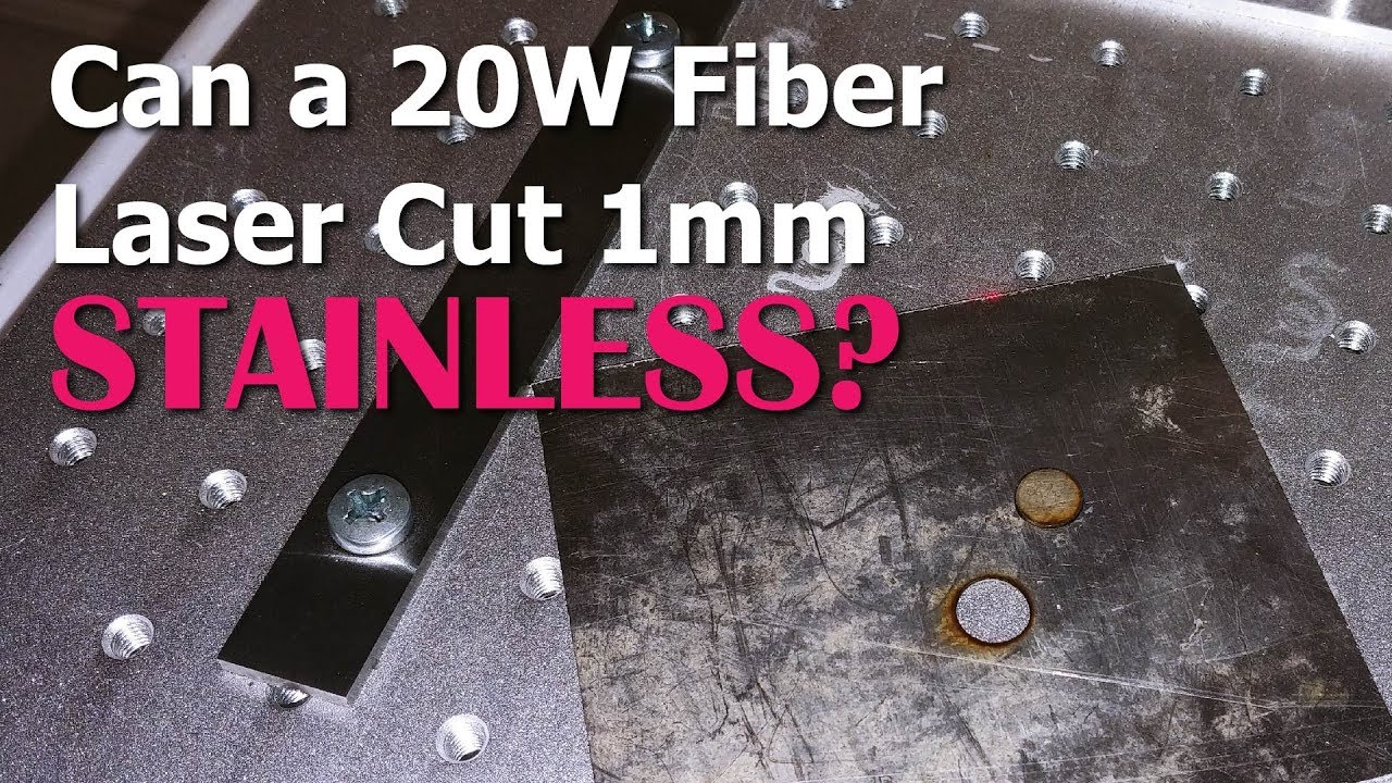 Attempting to Cut Through 1MM Stainless w 20W Fiber Laser.  Results Aren't Great.
