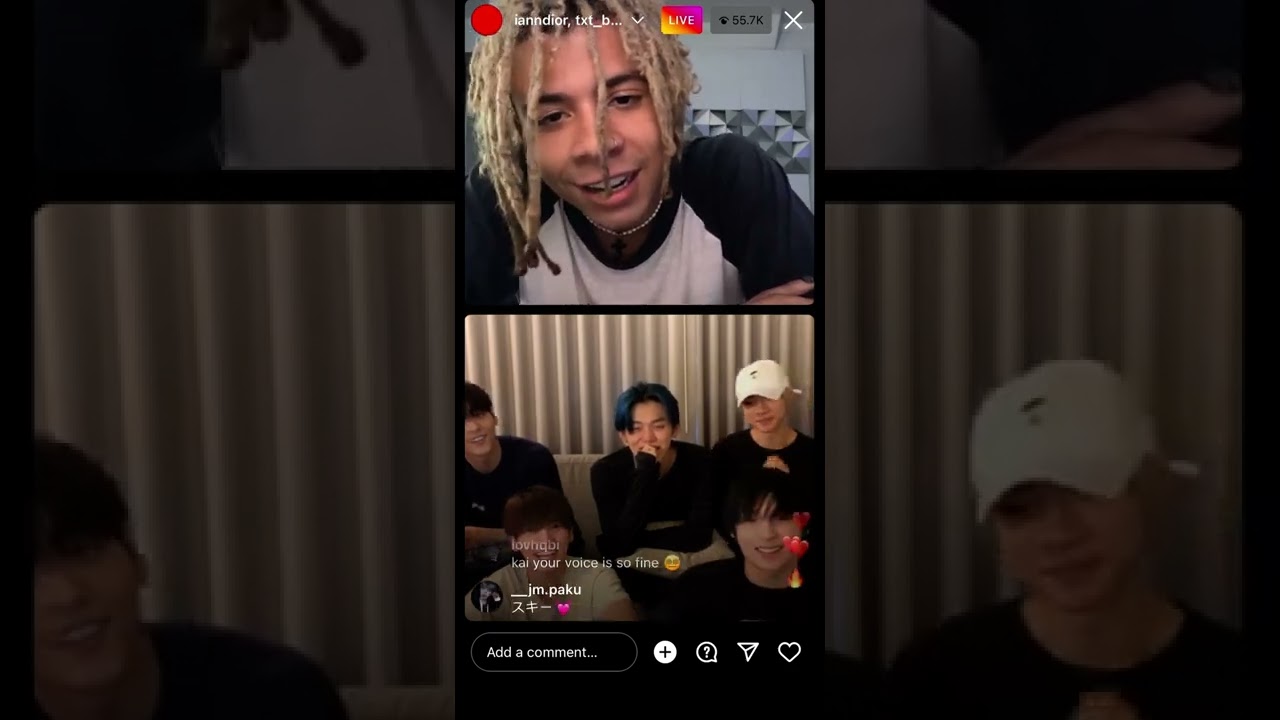 IANN DIOR & TOMORROW X TOGETHER Instagram Live July 22, 2022