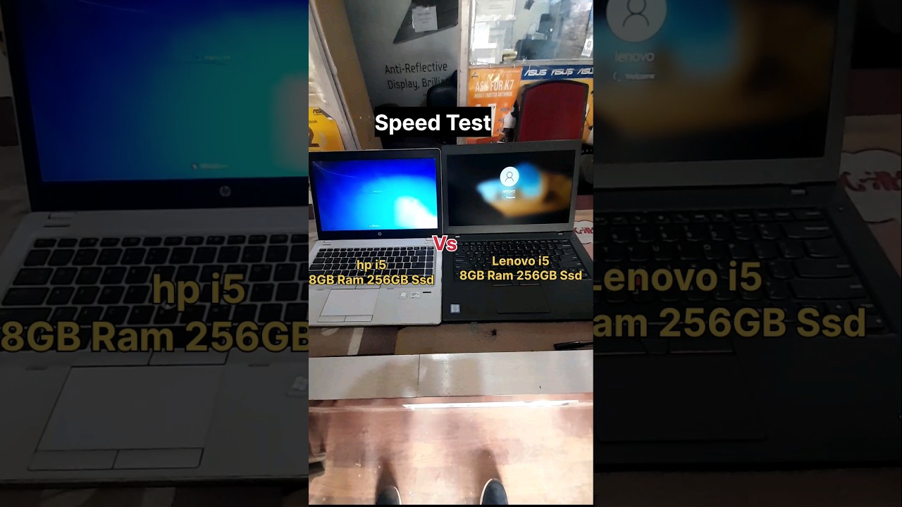 Lenovo vs hp speed test #shorts #computer #laptop